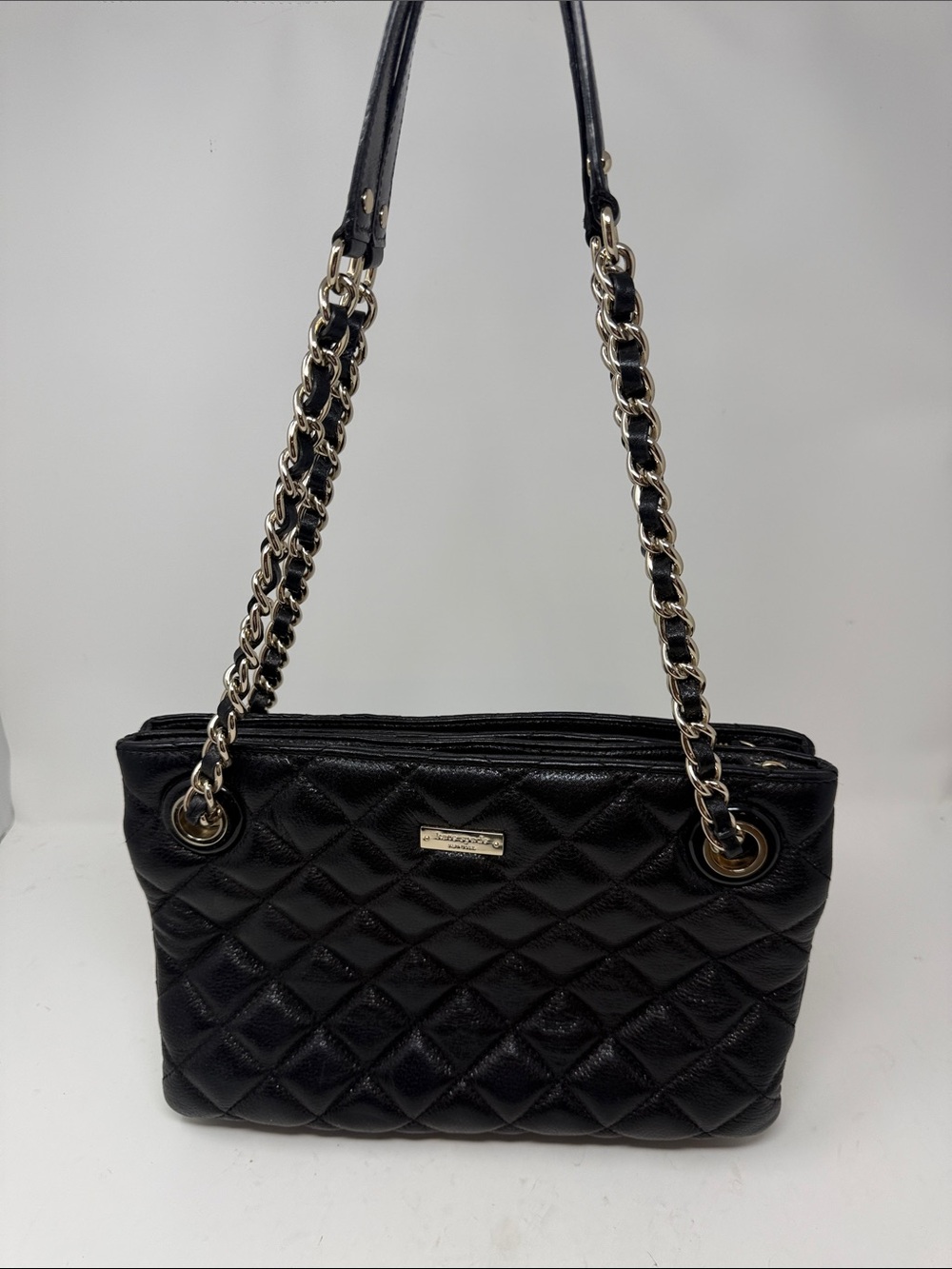 Kate Spade New York Black Quilted Leather Chain Shoulder Bag